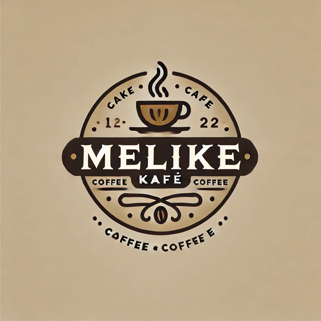 DALL·E 2025-01-15 00.04.48 – A modern and elegant logo for a café named ‘Melike Kafe’. The logo should feature a minimalist coffee cup or steaming coffee icon, combined with sophi